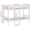 vidaXL Bunk Bed White 80x200 cm Solid Wood Pine