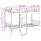 vidaXL Bunk Bed 90x200 cm Solid Wood Pine