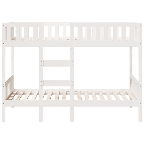 vidaXL Bunk Bed White 90x200 cm Solid Wood Pine