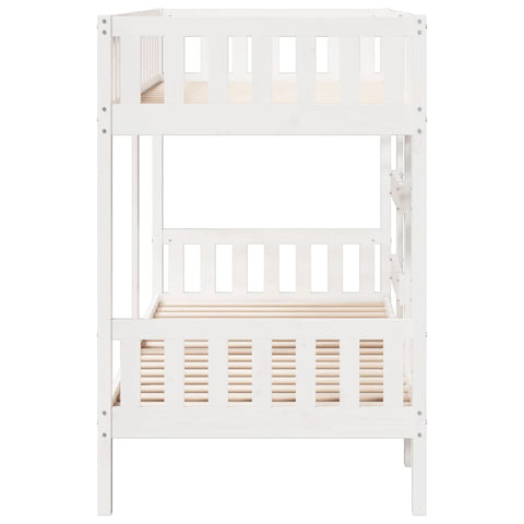 vidaXL Bunk Bed White 90x200 cm Solid Wood Pine