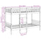 vidaXL Bunk Bed White 90x200 cm Solid Wood Pine