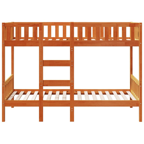 vidaXL Bunk Bed Wax Brown 90x200 cm Solid Wood Pine