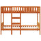 vidaXL Bunk Bed Wax Brown 90x200 cm Solid Wood Pine