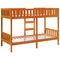 vidaXL Bunk Bed Wax Brown 90x200 cm Solid Wood Pine