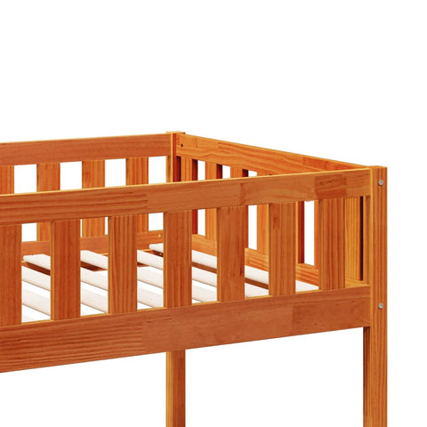 vidaXL Bunk Bed Wax Brown 90x200 cm Solid Wood Pine