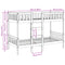 vidaXL Bunk Bed Wax Brown 90x200 cm Solid Wood Pine