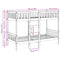 vidaXL Bunk Bed White 90x190 cm Solid Wood Pine