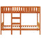 vidaXL Bunk Bed Wax Brown 90x190 cm Solid Wood Pine