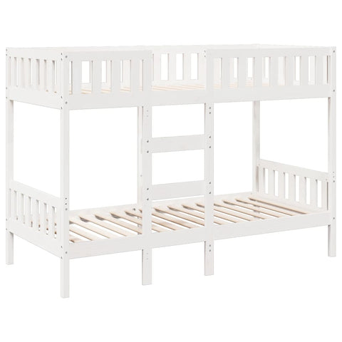 vidaXL Bunk Bed White 75x190 cm Solid Wood Pine