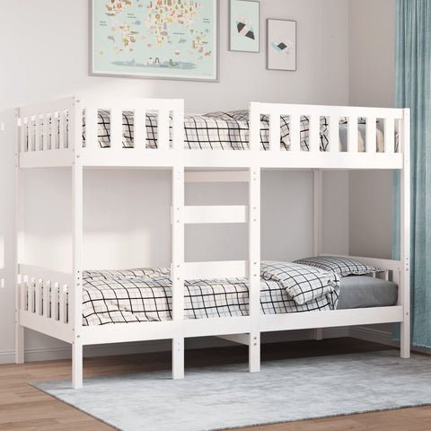 vidaXL Bunk Bed White 75x190 cm Solid Wood Pine