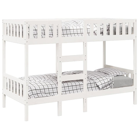 vidaXL Bunk Bed White 75x190 cm Solid Wood Pine