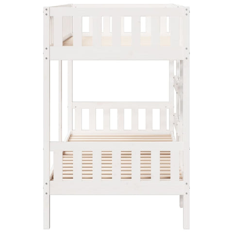 vidaXL Bunk Bed White 75x190 cm Solid Wood Pine