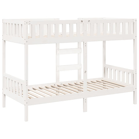 vidaXL Bunk Bed White 75x190 cm Solid Wood Pine