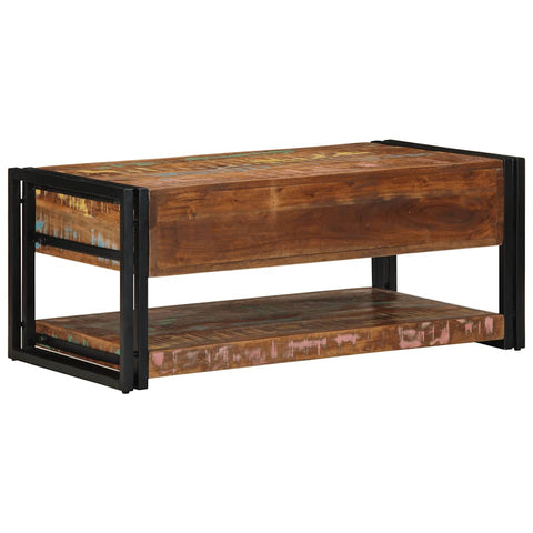 vidaXL Coffee Table Multicolour 90x50x38 cm Solid Wood Reclaimed