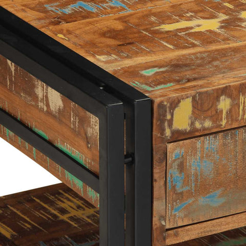 vidaXL Coffee Table Multicolour 90x50x38 cm Solid Wood Reclaimed