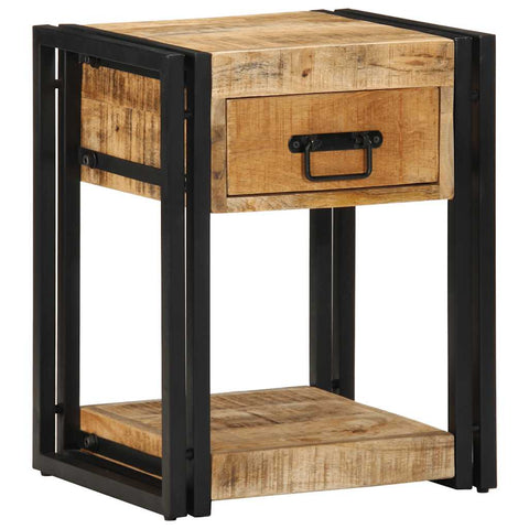 vidaXL Bedside Cabinet 40x35x50 cm Solid Rough Wood Mango