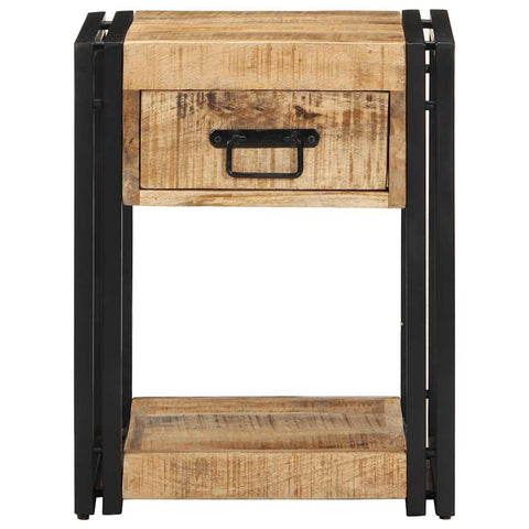 vidaXL Bedside Cabinet 40x35x50 cm Solid Rough Wood Mango