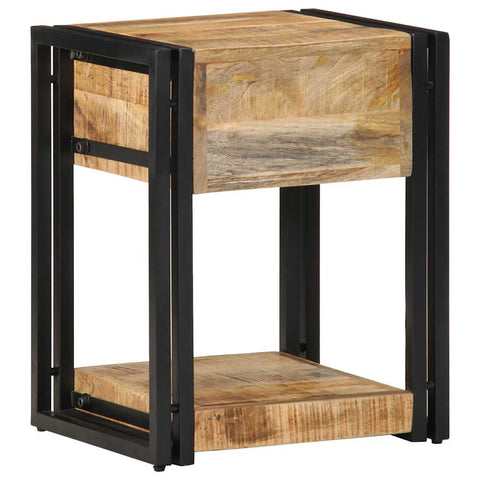 vidaXL Bedside Cabinet 40x35x50 cm Solid Rough Wood Mango
