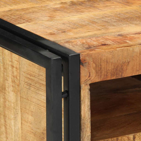 vidaXL Bedside Cabinet 40x40x59 cm Solid Rough Wood Mango