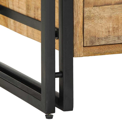 vidaXL Bedside Cabinet 40x40x59 cm Solid Rough Wood Mango