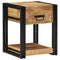vidaXL Bedside Cabinet 40x40x50 cm Solid Rough Wood Mango