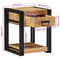 vidaXL Bedside Cabinet 40x40x50 cm Solid Rough Wood Mango