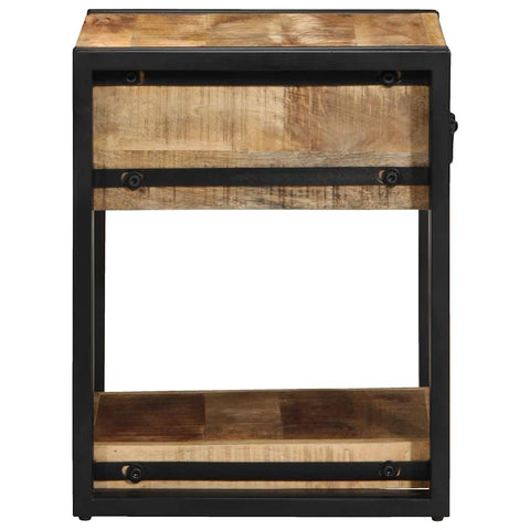 vidaXL Bedside Cabinet 40x40x50 cm Solid Rough Wood Mango