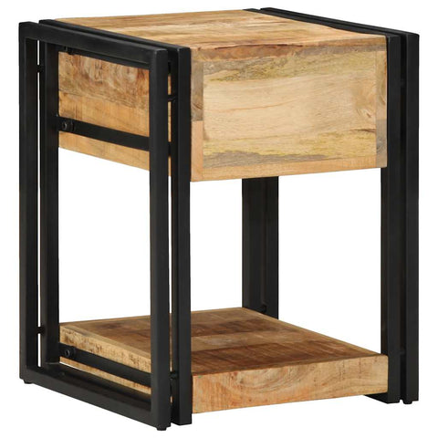 vidaXL Bedside Cabinet 40x40x50 cm Solid Rough Wood Mango