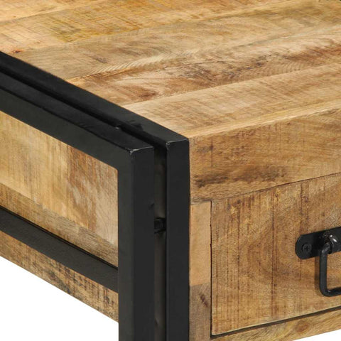 vidaXL Bedside Cabinet 40x40x50 cm Solid Rough Wood Mango