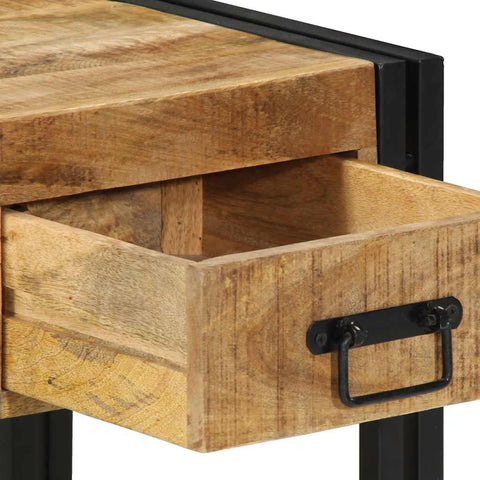 vidaXL Bedside Cabinet 40x40x50 cm Solid Rough Wood Mango