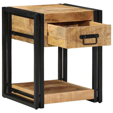 vidaXL Bedside Cabinets 2 pcs 40x40x50 cm Solid Rough Wood Mango