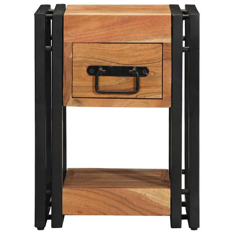 vidaXL Bedside Cabinet 2 pcs Brown 30 x 30 x 40 cm Solid acacia wood