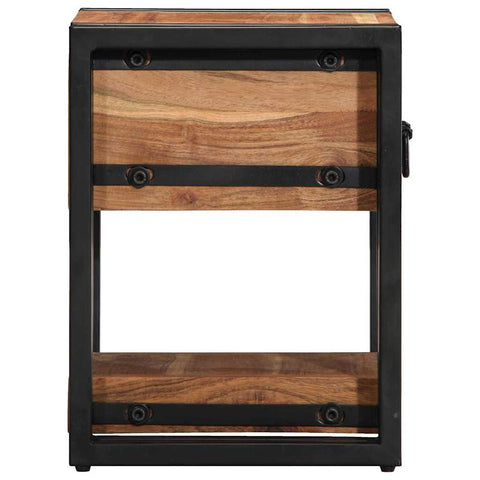 vidaXL Bedside Cabinet 2 pcs Brown 30 x 30 x 40 cm Solid acacia wood