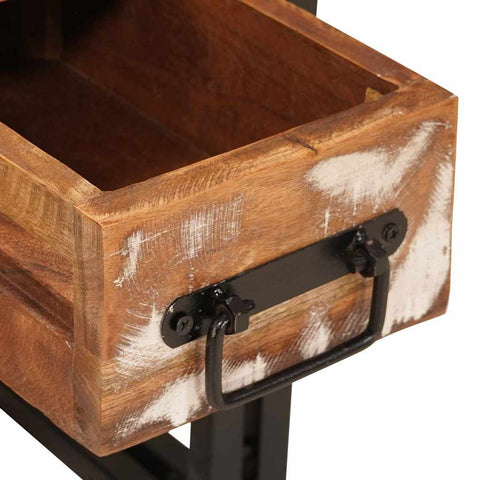 vidaXL End Table Other 30 x 30 x 40 cm Solid reclaimed wood and Metal