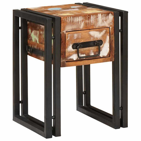 vidaXL End Table Other 30 x 30 x 40 cm Solid reclaimed wood and Metal