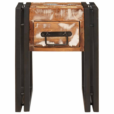 vidaXL End Table Other 30 x 30 x 40 cm Solid reclaimed wood and Metal