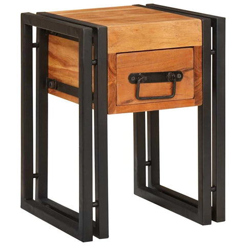 vidaXL End Table Other 30 x 30 x 40 cm Solid acacia wood and Metal