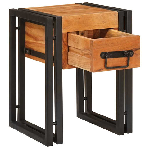 vidaXL End Table Other 30 x 30 x 40 cm Solid acacia wood and Metal