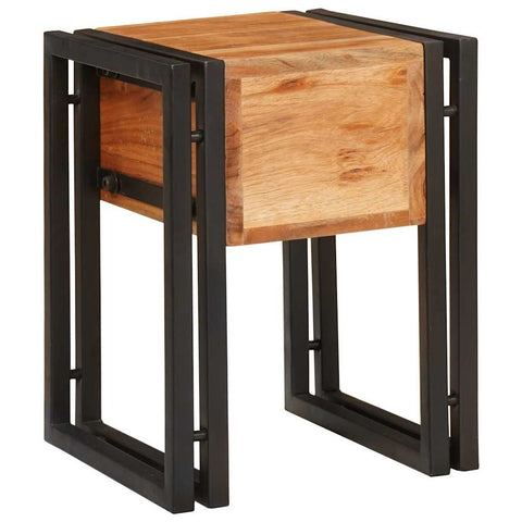 vidaXL End Table Other 30 x 30 x 40 cm Solid acacia wood and Metal