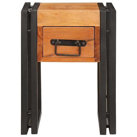 vidaXL End Table Other 30 x 30 x 40 cm Solid acacia wood and Metal