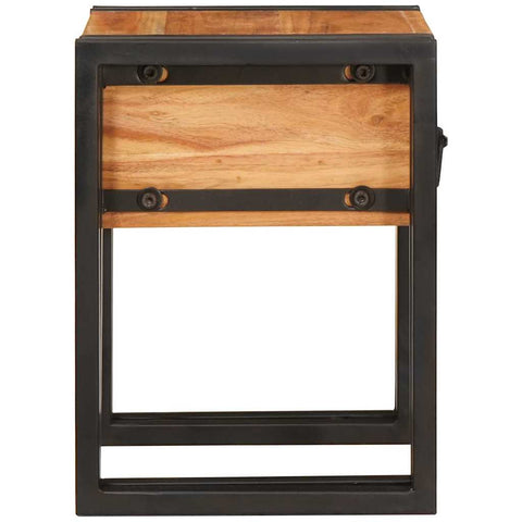 vidaXL End Table Other 30 x 30 x 40 cm Solid acacia wood and Metal