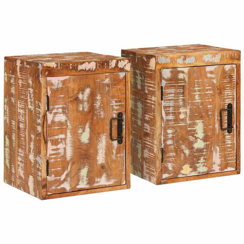 vidaXL Bedside Table 2 pcs Brown 35 x 33 x 48 cm Solid Wood Reclaimed