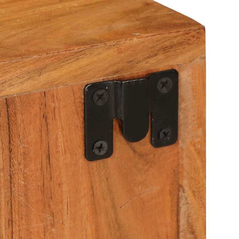 vidaXL Bedside Table Brown 35 x 33 x 48 cm Solid Wood Acacia