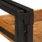 vidaXL Bedside Table Brown and black 38 x 33 x 58 cm Solid Mango Wood