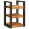 vidaXL Bedside Table Brown and black 38 x 33 x 58 cm Solid Mango Wood