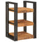 vidaXL Bedside Table Brown and black 38 x 33 x 58 cm Solid Mango Wood