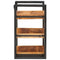 vidaXL Bedside Table Brown and black 38 x 33 x 58 cm Solid Mango Wood