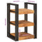 vidaXL Bedside Table Brown and black 38 x 33 x 58 cm Solid Mango Wood