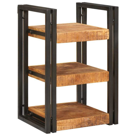 vidaXL Bedside Table 2 pcs Brown and black Solid Mango Wood