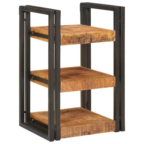 vidaXL Bedside Table 2 pcs Brown and black Solid Mango Wood